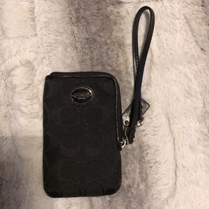 Black Coach wristlet